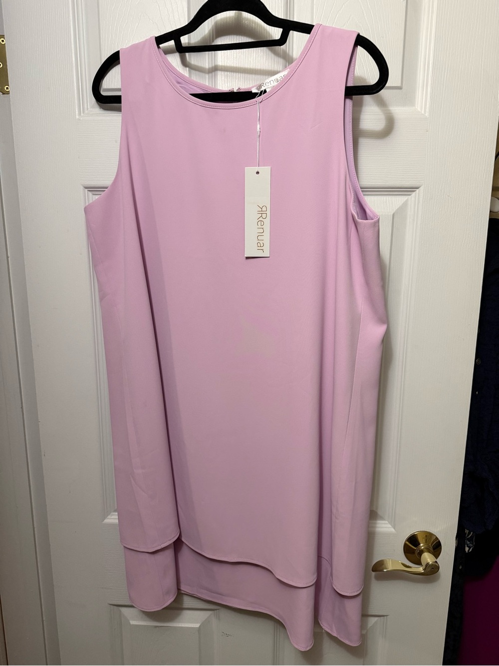 Renuar Sleeveless Lilac Layered Mini Dress